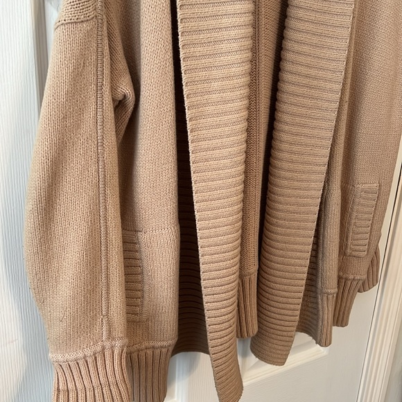 J. Crew Open Front Shawl Camel Cardigan Sweater XS/S - Picture 3 of 9